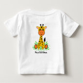 Niedliche lustige Kindergiraffe Baby T-shirt (Rückseite)