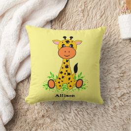 Niedliche lustige Kindergiraffe Kissen