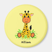 Niedliche lustige Kindergiraffe Magnet (Vorne)