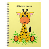 Niedliche lustige Kindergiraffe Notizblock (Vorderseite)