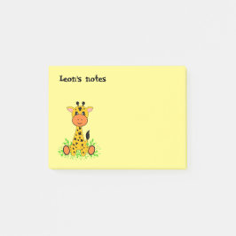 Niedliche lustige Kindergiraffe, Post-it Klebezettel