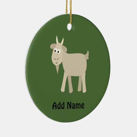 Niedliche lustige kleine Ziege Keramikornament (Rechts)