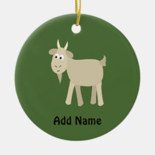 Niedliche lustige kleine Ziege Keramikornament