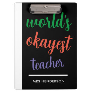 Niedliche, lustige Lehrerbewertung Klemmbrett