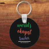 Niedliche, lustige Lehrerbewertung Schlüsselanhänger (Rückseite)