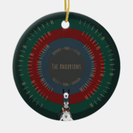 Niedliche, lustige, lustige Wintertierbilder Keramik Ornament