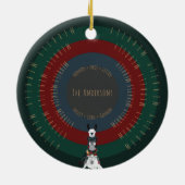 Niedliche, lustige, lustige Wintertierbilder Keramik Ornament (Hinten)