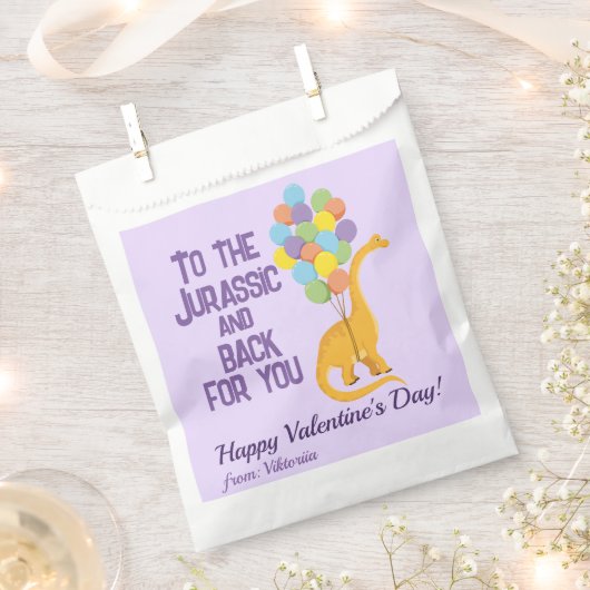 Niedliche lustige Mädchen Dinosaurier Ballons Vale Geschenktütchen (Ausgeschnitten)