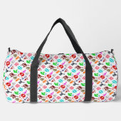 Niedliche, lustige Monstermuster Duffle Bag (Vorderseite)