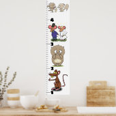 Niedliche, lustige Nagetiertiere Cartoon Wachstums Poster (Küche)