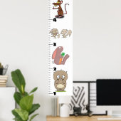 Niedliche, lustige Nagetiertiere Cartoon Wachstums Poster (Heimbüro)