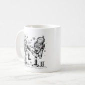 Niedliche lustige Nussknacker Weihnachten Kaffeetasse (Vorderseite Links)