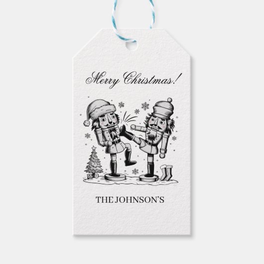 Niedliche lustige Nussknacker Weihnachten personal Geschenkanhänger (Vorderseite)