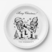Niedliche lustige Nussknacker Weihnachten personal Pappteller (Vorderseite)