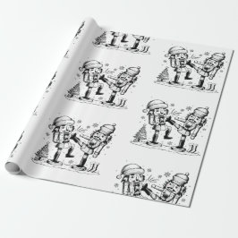 Niedliche lustige Nussknacker Weihnachtsdecore Geschenkpapier