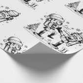 Niedliche lustige Nussknacker Weihnachtsdecore Geschenkpapier (Ecke)