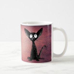 Niedliche lustige orientalische schwarze kaffeetasse