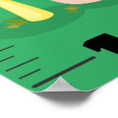 Niedliche lustige Pflanze Cartoon-Wachstumstabelle Poster (Ecke)