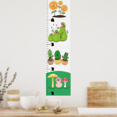 Niedliche lustige Pflanze Cartoon-Wachstumstabelle Poster (Küche)