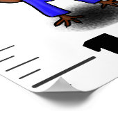 Niedliche lustige Reptilien Tiere Cartoon Wachstum Poster (Ecke)