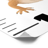 Niedliche lustige Reptilien Tiere Cartoon Wachstum Poster (Ecke)