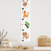 Niedliche lustige Reptilien Tiere Cartoon Wachstum Poster (Küche)