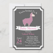 Niedliche lustige rosa einladung (Vorderseite)