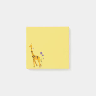 Niedliche lustige Skaten-Cartoon-Giraffe Post-it Klebezettel