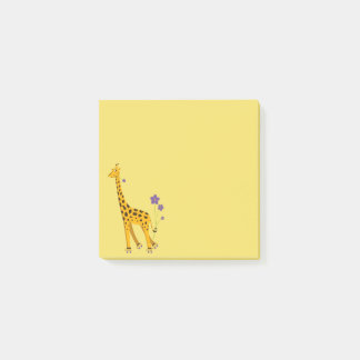 Niedliche lustige Skaten-Cartoon-Giraffe Post-it Klebezettel
