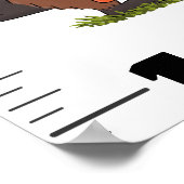 Niedliche lustige Tiere Cartoon Wachstumstabelle Poster (Ecke)