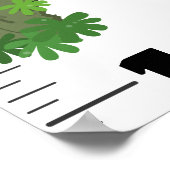 Niedliche lustige Tiere Cartoon Wachstumstabelle Poster (Ecke)