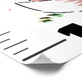 Niedliche lustige Tiere Cartoon Wachstumstabelle Poster (Ecke)