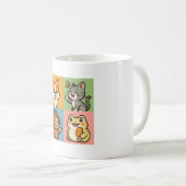 Niedliche lustige Tiere Kaffeetasse (VorderseiteRechts)