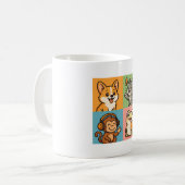 Niedliche lustige Tiere Kaffeetasse (Vorderseite Links)