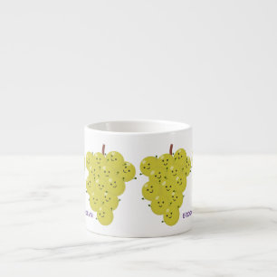 Niedliche, lustige Trauben-Cartoon-Illustration Espressotasse