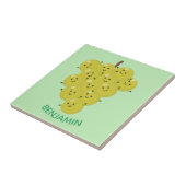 Niedliche, lustige Trauben-Cartoon-Illustration Fliese (Seite)