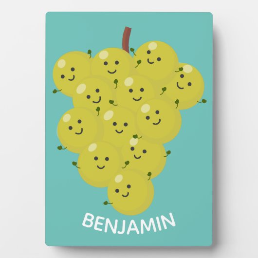 Niedliche, lustige Trauben-Cartoon-Illustration Fotoplatte (Vorderseite)