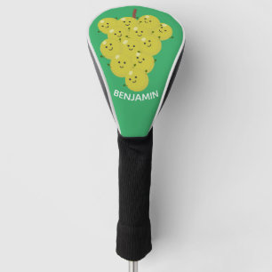 Niedliche, lustige Trauben-Cartoon-Illustration Golf Headcover