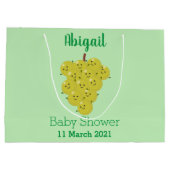 Niedliche, lustige Trauben-Cartoon-Illustration Große Geschenktüte (Rückseite)