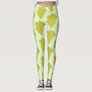 Niedliche, lustige Trauben-Cartoon-Illustration Leggings