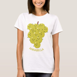 Niedliche, lustige Trauben-Cartoon-Illustration T-Shirt