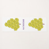 Niedliche, lustige Trauben-Cartoon-Illustration Yogamatte (Rückseite (Horizontal))