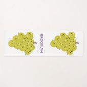 Niedliche, lustige Trauben-Cartoon-Illustration Yogamatte (Vorderseite (Horizontal))