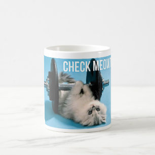 Niedliche lustige Turnhallen-Katze - Karo Meowt Kaffeetasse