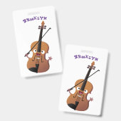 Niedliche lustige Violinmusikfigur Ausweis (Vorder- & Rückseite)