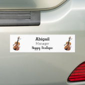 Niedliche lustige Violinmusikfigur Autoaufkleber (Auf Auto)