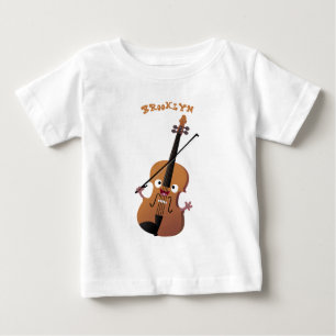 Niedliche lustige Violinmusikfigur Baby T-shirt