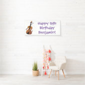 Niedliche lustige Violinmusikfigur Banner (Insitu)