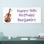 Niedliche lustige Violinmusikfigur Banner (Messe)