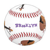 Niedliche lustige Violinmusikfigur Baseball (Vorderseite)